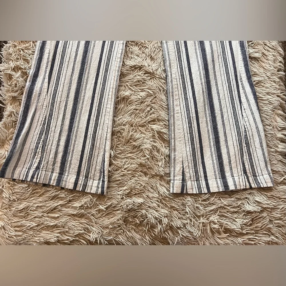 Roxy Blue & White Oceanside Stripe Flare Beach Linen Blend, XL - Picture 4 of 14